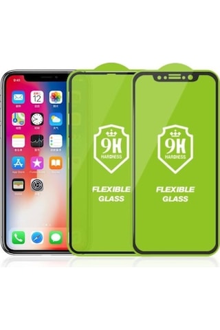 Apple Uyumlu iPhone 6/6s Plus 6d 9h Flexible Nano Esnek Ekran Koruyucu Siyah