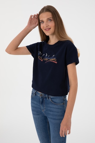 U.S. Polo Assn. Kadın Lacivert Bisiklet Yaka Tişört 50299735-VR033