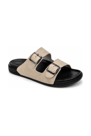 N Napa Shoe Pld.5002e.bej Terlik Napa Shoe Erkek Çift Tokalı Günlük Comfort Terlik Bej