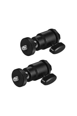 Geeksen 2 Adet Mini Top Kafa, Friksiyon Kontrollü, Dslr İçin Dayanıklı Ve Hafif, Fotoğraf Makinesi热靴云台 Siyah