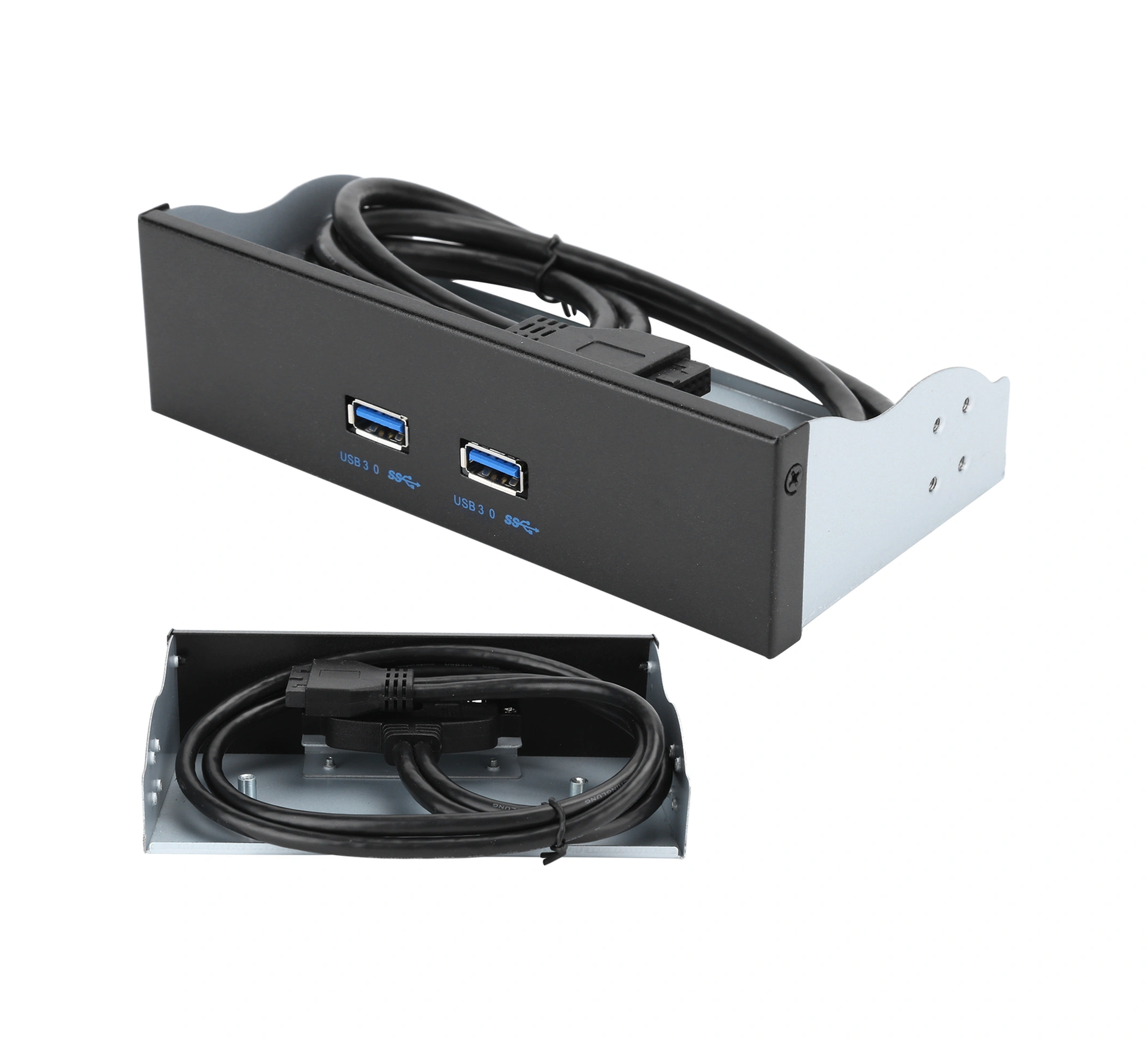 Xiyyadms Usb 3.0 Ön Panel, Optik Sürücü Konumu, Çift Port, 19/20pin Dönüştürücü Kablosu, 5gbps Hızlı Veri Transferi, 0.8m Uzunluk, Win/linux Desteği