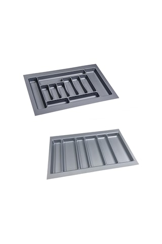 Çekmece İçi Kaşıklık ve Kepçelik Set 75 x 49 cm Gri