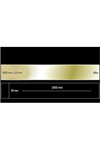 Dekoratif Aynalı Pleksi Şerit Süs Gümüş 20 Mm X 2400 Mm Mobilya