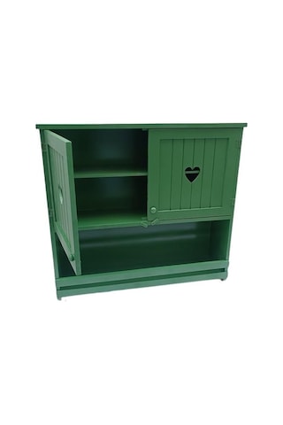 Hobi Adn 90356 Mutfak Dolap Terek Kalp Kapaklı Ahşap Mdf Parlak Yeşil El Yapım