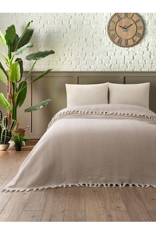 Battaniye Pamuk Miren 180x200 Cm Bej