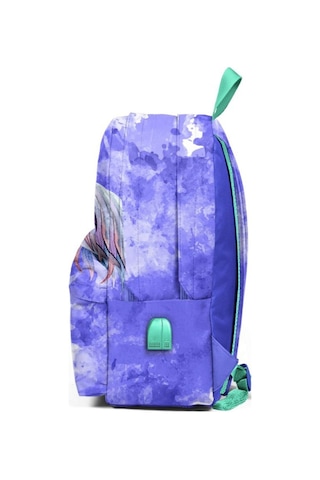 Coral High Mavi Unicornlar Üç Gözlü Sırt Çantası - USB+AUX Soketli 23422