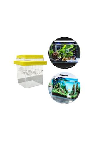 Suntek Yüzen Balık Yetiştirme İzolasyon Kutusu Karides Sarı