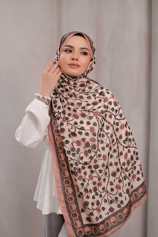 Mimiyum Alya Desen Soft Şal Somon