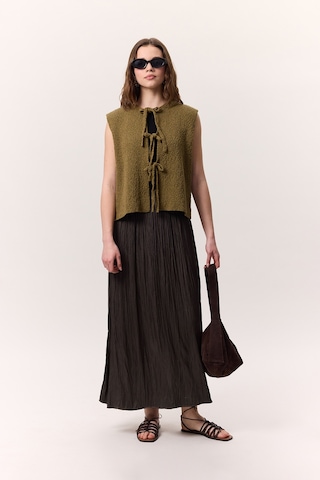 Crush Saten Etek Kahverengi Kahverengi