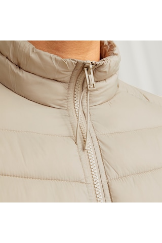 Jack&jones Sprint Puffer Colar Erkek Bej Dik Yaka Mont Bej