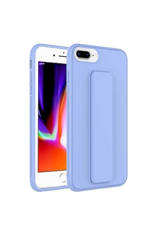 Apple Uyumlu iPhone 8 Plus Kılıf Zore Qstand Kapak Lila