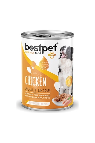 Bestpet Parça Etli Tavuk Etli Yetişkin Köpek Konservesi 24 Adet 400 Gr 243-20022.04