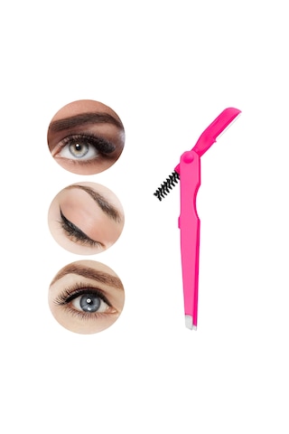 Homyl Kaş Cımbızı Paslanmaz Alet 4mm Düz Uçlu Cımbız Çok Kırmızı Gül