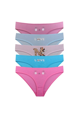 Sensu Kız Çocuk Pamuklu 6'lı Külot Set - Kıds2700 Model-1 Model1