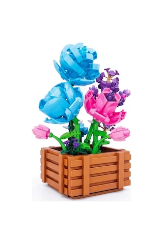 Toys E Toys Flower Studio Menekşe Çiçek Yapı Blok Seti 583 Parça 9113a