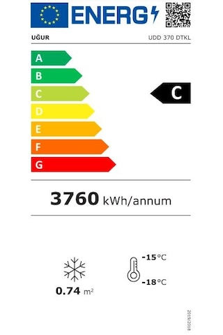 Uğur UDD 370 DTKL 270 LT Dikey Muhafaza Dolabı