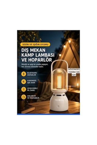 Kamp Işıklı Bluetooth Hoparlör Güçlendirilmiş Pil Asılabilir Ve Taşınabilir Işıklı Speaker
