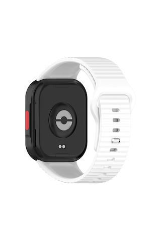 Redmi Watch 6 Silikon Kordon Tırtıklı Suya Dayanıklı Tasarım Beyaz