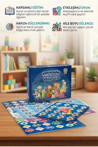 Kiblegâh Dini Bilgiler Oyun Seti Eğitici Ve Eğlenceli İslami Zihinse Gelişim Destekleyici Oyun