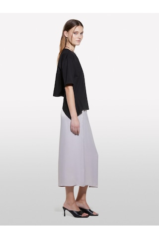 Sisley Pamuk Arkası Bağcıklı Bisiklet Yaka Regular Fit T-shirt Kadın Siyah T-shirt - 325p3f1ql107k