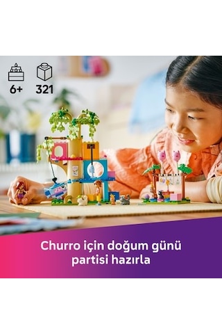 Kedi Doğum Günü Partisi Temalı Eğlenceli Ağaç Ev Seti - 6 Yaş Ve Üzeri