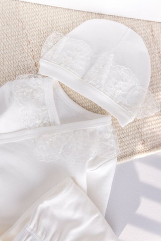 Güpürlü %100 Pamuk 5'li Kız Bebek Hastane Çıkışı Bebek Takım