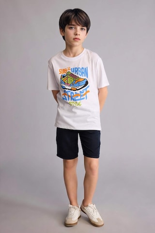 Defacto New Regular Fıt Bisiklet Yaka Baskılı Kısa Kollu Tişört Erkek Çocuk H4327a826hswt34 Beyaz-wt34