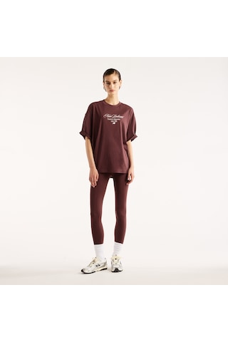 New Balance Pressed Flowers Memories Oversized Kadın Kahverengi T-shirt Wt6289qp-ylr