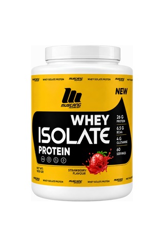 Mustang Nutrition Whey Isolate Protein Tozu 1800 Gr 60 Servis Çilek + Shaker + Protein Kahve Hediyeli çilek