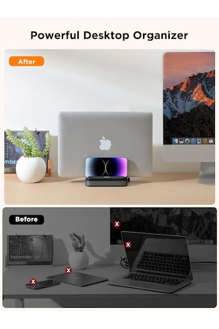 Joyroom Zs374 Dikey Laptop Telefon Ve Tablet Tutucu Masaüstü Organizer Stand Çok Renkli