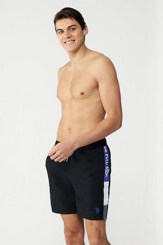 U.s Polo Assn. 23005 Erkek Cepli Uzun Deniz Şortu-siyah Siyah