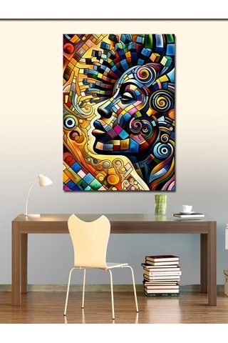 Kanvas Tablo Soyut Desenler Ve İnsan 70cmx100cm