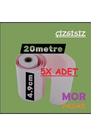 49 X 20 Ekg Kagıdı 20 Metre 5 Rulo Çizgisiz