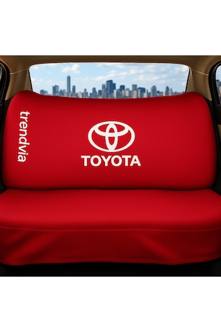 Toyota Uyumlu Ön Arka Koltuk Kılıfı Penye Servis Tipi Oto Koltuk Koruma Seti Kırmızı