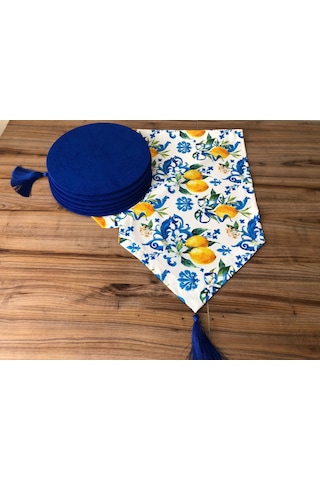 Limon Desenli Runner & Supla Çok Renkli