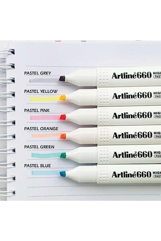 Artline 660 Fosforlu Kalem Pastel Renkler