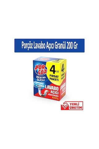 Lavabo Açıcı Granül 200 Gr X 4 Adet