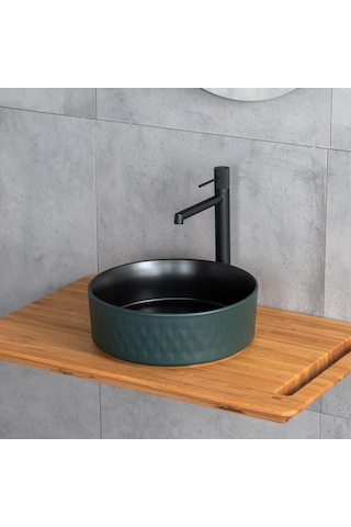 Lena E-W5001YS Tezgahüstü Lavabo Yeşil
