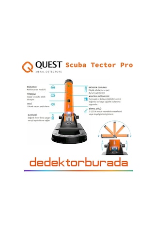 Scuba Tector Pro Su Altı Dedektörü&Sahil Arama Dedektörü - Arama