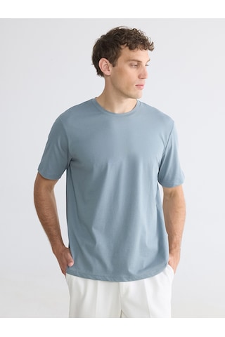 Lcwaıkıkı Classic Mavi Regular Fit Basic Erkek Dry Touch Tişört