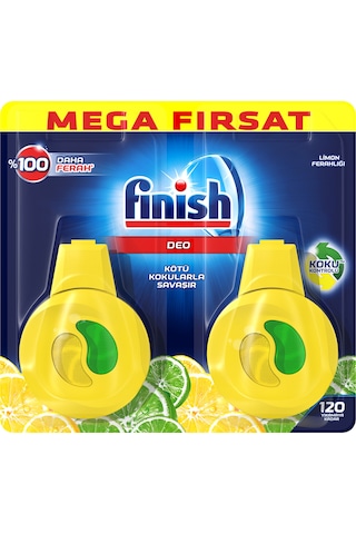 Finish Deo Limonlu Bulaşık Makinesi Kokusu 2 x 60 Yıkama