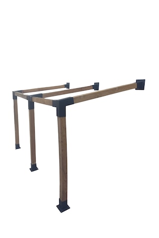 Gölgelik Duvar Montaj Seti 8x8cm Pergola Çardak Demir Bağlantı
