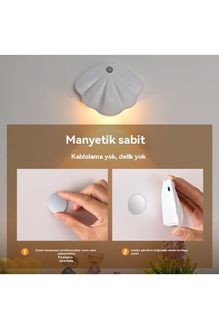 Aurora Manyetik Emme Kablosuz İçmekan Duvar Lambasıkapı Tabela Lambasısiyah Siyah