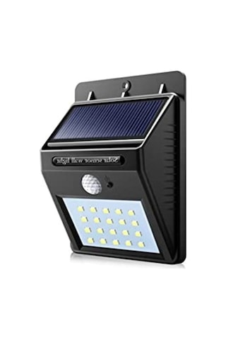 Chermik 20 Led'li Güneş Enerjili Hareket Sensörlü Bahçe Lambası 10 Parça Siyah