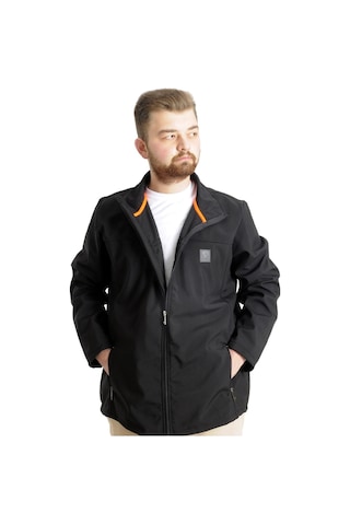 Mode Xl Büyük Beden Erkek Mont Basic Waterproof 21232 Siyah 001