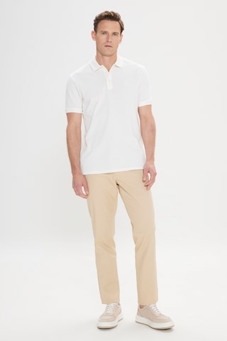 Altınyıldız Collectıon Erkek Beyaz Slim Fit Dar Kesim Polo Yaka %100 Pamuk Kısa Kollu Tişört