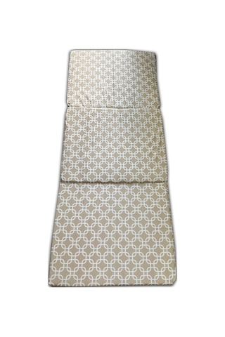 Katlanır Yer Minderi Ve Tek Kişilik Süngerli Katlanır Minder 70x180 Cm 6 Cm-krem Zincir