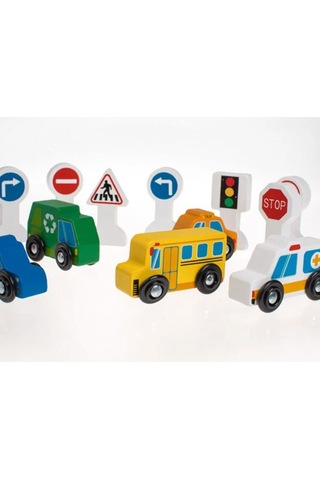 Ahşap Araçlar Trafik Seti