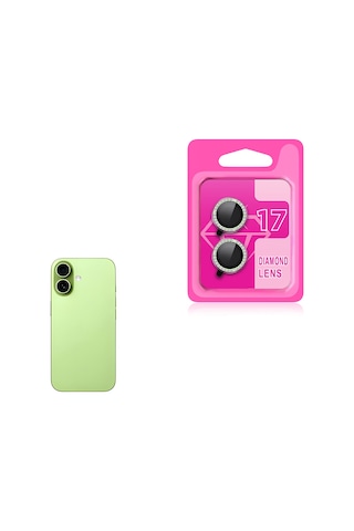Apple Uyumlu iPhone 17 Mkst Cl-06 Kamera Lens Koruyucu - Açık Yeşil Yeşil
