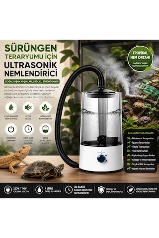Kum Kürekleri Sürüngen Teraryumu Nemlendirici Sis Makinesi - Ultrasonik Otomatik Buhar Üretici Bukalemun, İguana, Gecko İçin